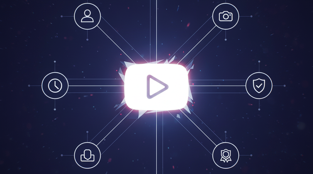 Ilustración de herramientas para publicar videos en línea